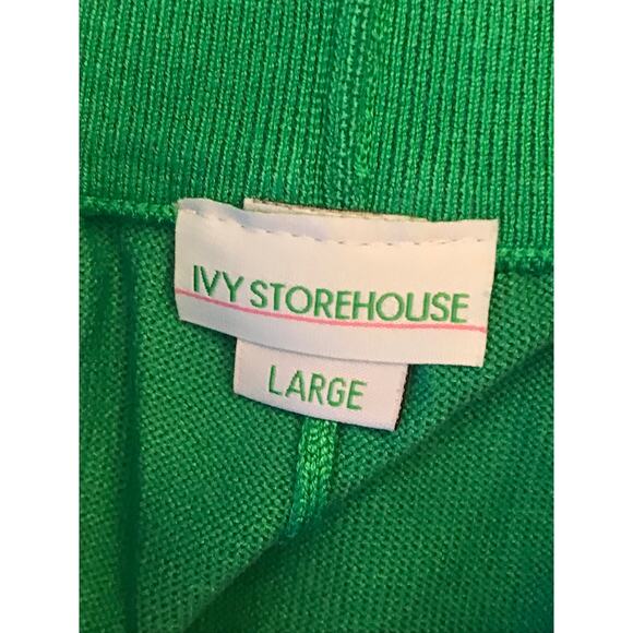 Ivy Storehouse Sweater Knit Shorts L Green Pink Stripes AKA - Picture 5 of 5